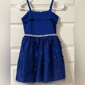 🎀 Blue Bloome de jeune fille formal diamond dress